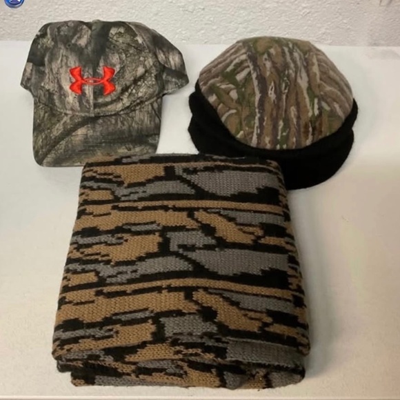 Under Armour Other - 2 Hunting Hats and 1 Camouflage Scarf